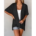 thumbnail image 3 of Zeagoo Womens Lightweight Cardigan Short Sleeve Cardigans Open Front Beach Coverup, 3 of 4