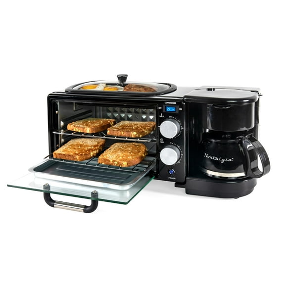 Estación de desayuno Nostalgia 3 en 1 retro con cafetera