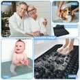 thumbnail image 6 of Lux Decor 2 Pack Extra Long Bath Mat for Tub 40x16 Inch - Shower Mat with 200 Suction Cups and 176 Drain Holes, Machine Washable Bathtub Mat Non Slip - Black, 6 of 10