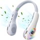 thumbnail image 1 of Neck Fan with RGB Ambient Light, 4000mAh Portable Leafless Neck Fan USB Quiet Fan Portable Neck Fan for Travel Camping Jogging Fitness, 1 of 5