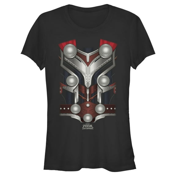 Junior's Marvel: Thor: Love and Thunder Jane Foster Mighty Thor Costume  Graphic Tee Black Large