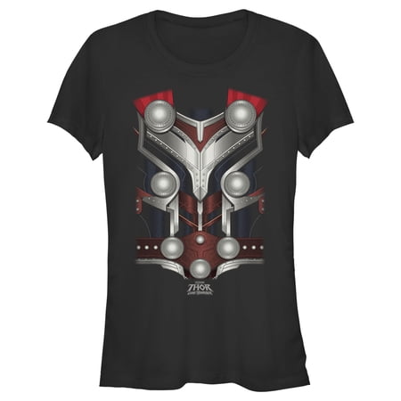 Junior s Marvel: Thor: Love and Thunder Jane Foster Mighty Thor Costume Graphic Tee Black Medium