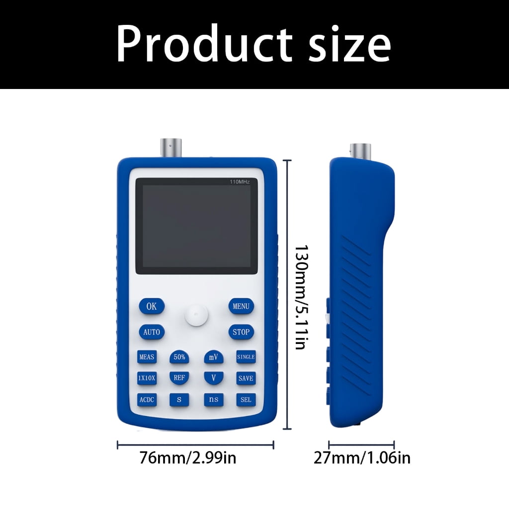Zeiwohndc Small Easy Carry Oscilloscope Meter Featuring ABS Construction for Field Use