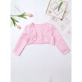 thumbnail image 5 of iiniim Kids Girls Open Front Beaded Wedding Flower Girls Shurg Bolero Cardigan Long Sleeve Princess, 5 of 7