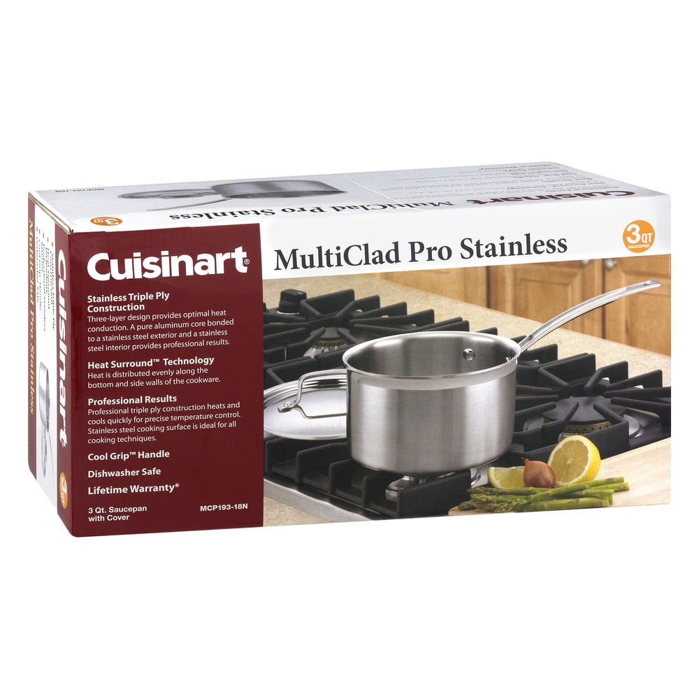 Cuisinart 3 Qt Saucepan W/Cover - Muliclad Pro - Cookware — Luxio