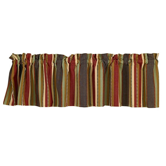 Park Designs Striped Lodge Timber Ridge Valance 14"L