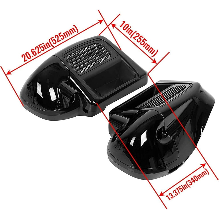 Kojem Pair Gloss Vivid Black Lower Vented Leg Fairing