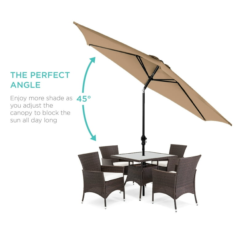 Best Choice 10ft Steel Patio Umbrella w/ Crank, Tilt Button Best Choice 10ft Steel Patio Umbrella w/ Crank, Tilt Button