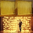 224LED 9.8ft*6.6ft Curtain String Lights for Garden/ Wedding Warm White ...