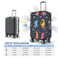 thumbnail image 6 of Fotbe Cartoon Dinosaur Scooter Sport Blue Luggage Cover Protector,Suitcase Protector,Scratch and Dirt Resistant,Fits 18-32 Inch Luggage-Small, 6 of 9