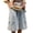 Blue, variant on CAIXIA Toddler Boys Baggy Jeans Shorts Wide Leg Denim Shorts Knee Length High Elastic Waisted Sweat Jorts Oversized Husky School Bermuda Shorts Streetwear Preppy Clothes with Pockets