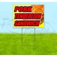 thumbnail image 1 of Pork Tenderloin Sandwich (18" x 24") Yard Sign, Includes Metal Step Stake, 1 of 6