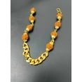 thumbnail image 5 of 14k Yellow Gold Natural Rudraksha Beads Bracelet Gold Cap And Chain Bracelet, 5 of 5