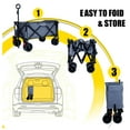 thumbnail image 3 of Foldable Wagon 400LBS Capacity - Beach Wagon with Extended Tailgate, Waterproof UV Resistant Rain Cover, Heavy Duty All-Terrain Wheels, 3 of 9