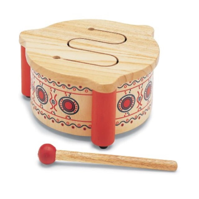 Pintoy Solid Wooden Drum Toy Musical Instruments Walmart Com