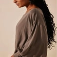 thumbnail image 3 of MesaSe Robe Longue d'Automne pour Femmes Couleur Unie Col Rond Manches Longues Robe Décontractée Ample de Vacances, 3 of 4
