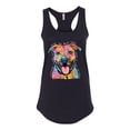 thumbnail image 3 of Dean Russo Best Dog Dog Lover Ladies Racerback Tank Top, Black, X-Large, 3 of 6