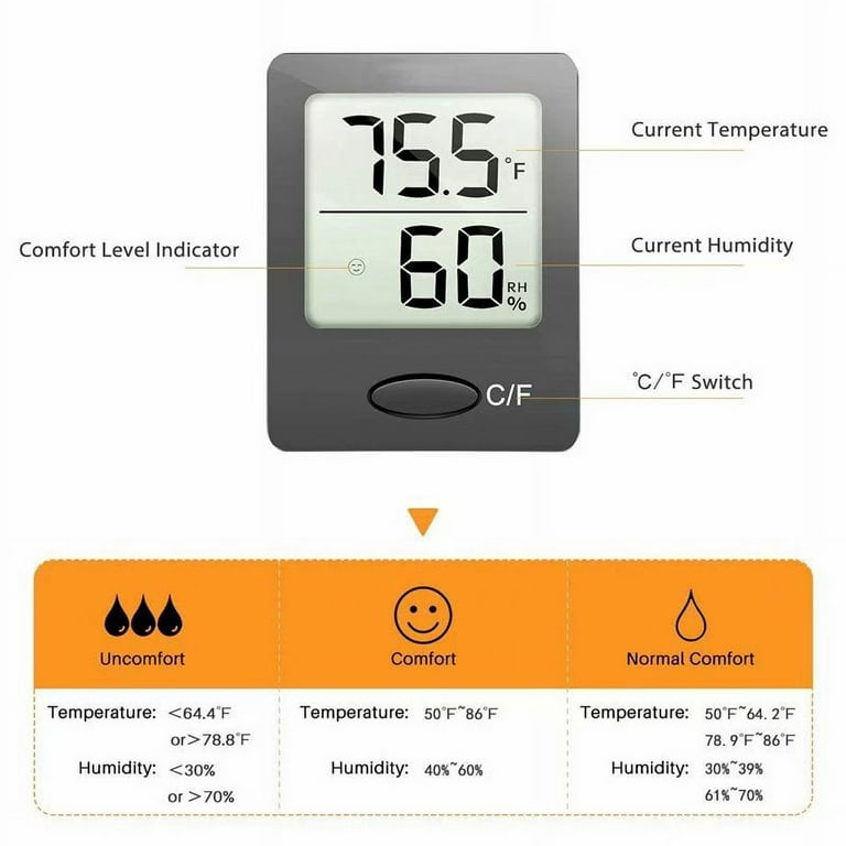 Indoor Thermometer High Accuracy Room Temperature Thermometer Room  Temperature Thermometer Indoor For Home Office Garden Easy