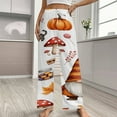 thumbnail image 2 of Fall Thanksgiving Pumpkin Pajama Pants Breathable with Pockets Pajamas For Lady Vintage Sleeping Pants Bedroom Homewear, 2 of 6