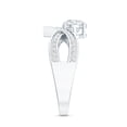 thumbnail image 3 of Rosec Jewels Lab Grown Diamond Designer Engagement Ring, EF-VS Quality - Ready To Gift, 925 Sterling Silver, US 4.00, 3 of 8