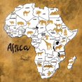 thumbnail image 2 of Pinto, Patricia 15x15 Gold Ornate Wood Framed with Double Matting Museum Art Print Titled - Africa Map, 2 of 4