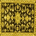 thumbnail image 1 of Ahgly Company Machine Washable Indoor Square Persian Yellow Traditional Area Rugs, 7' Square, 1 of 4