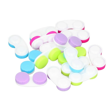 YAHHU 16pcs Contact Lens Case Colorful Soak Storage Container for Travel Outdoor Activities 5.91 inches / 15.00 cm