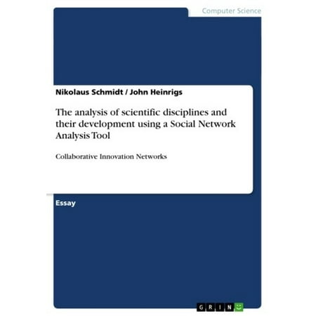 The analysis of scientific disciplines and their development using a Social Network Analysis Tool -