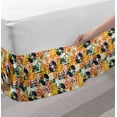 thumbnail image 2 of Music Bed Skirt, Pattern with Musical Instruments in Flat Design Style Cassette Radio Vinyl Nostalgic, Elastic Bedskirt Dust Ruffle Wrap Around for Bedding Decor, 4 Sizes, Multicolor, by Ambesonne, 2 of 2