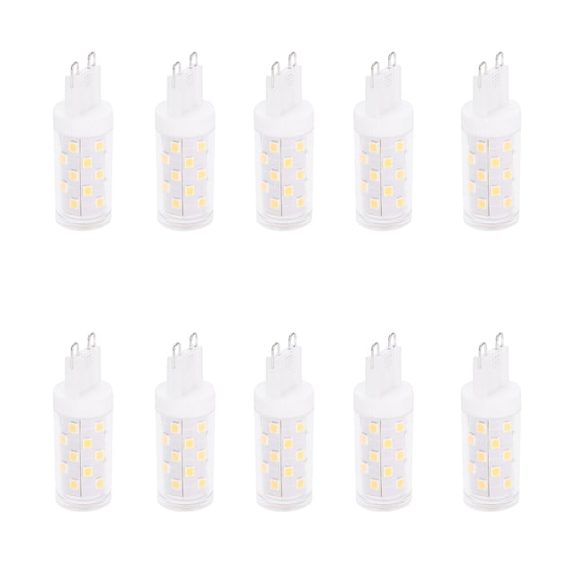 10 bombillas LED G9 de 4 W y 33 W, de bajo consumo, para techo, pared, mesa (luz cálida)