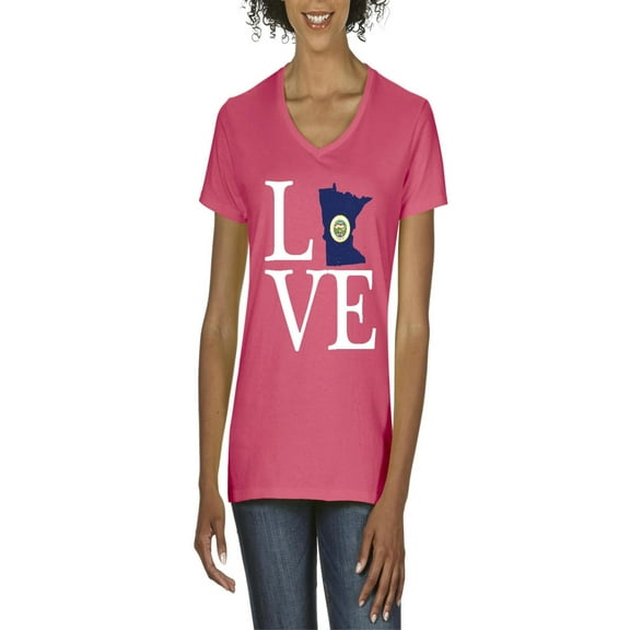 NIB - Women's T-Shirt V-Neck Short Sleeve - Minnesota Flag