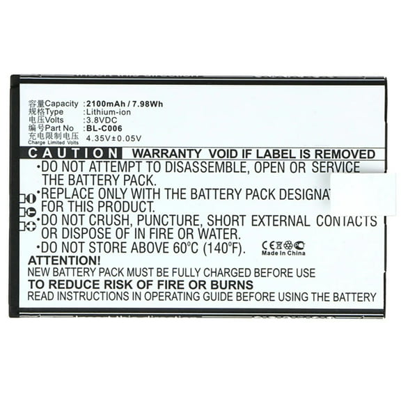 Batteries N Accessories BNA-WB-L3291 Cell Phone Battery - Li-Ion, 3.8V, 2100 mAh, Ultra High Capacity Battery - Replacement for GIONEE BL-C006 Battery