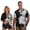 Black Hawaiian Flower, variant on Uorisanigo Hawaiian Flower Couple Matching Outfit Button-Down Shirt for Men Casual Hawaiian Shirts for Summer and Women's Short Sleeve Shirts Fashion Summer Beach Shirts