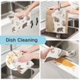 thumbnail image 2 of Yayeee 6 Pack Kitchen Dish Cloths Set for Washing Soft Drying Absorbent Microfiber Towels, Light Gray Bears, 2 of 9