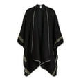 thumbnail image 5 of The Pioneer Woman Border Embroidery Ruana Layering Piece, Black Beauty, Women's, 5 of 5