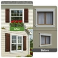 thumbnail image 5 of Resenkos Classic Board & Batten Faux Shutters with 3 Horizontal Bars for Timeless and Durable Exterior Elegance, 14"x59", Red, 5 of 11