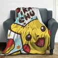 thumbnail image 4 of Pokemon Pikachu Throw Blanket Cute Flannel for Boys Girls Men Women, 4 of 7