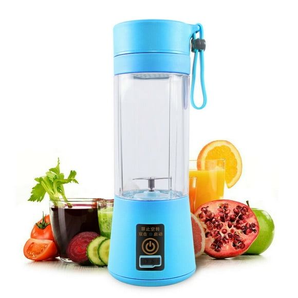 Portable Mini Blender,Smoothie Blender-Two Blades, Mini Travel Personal Blender with USB Rechargeable Batteries,Household Fruit Mixer,Detachable Cup,USB Juicer Cup(Blue)
