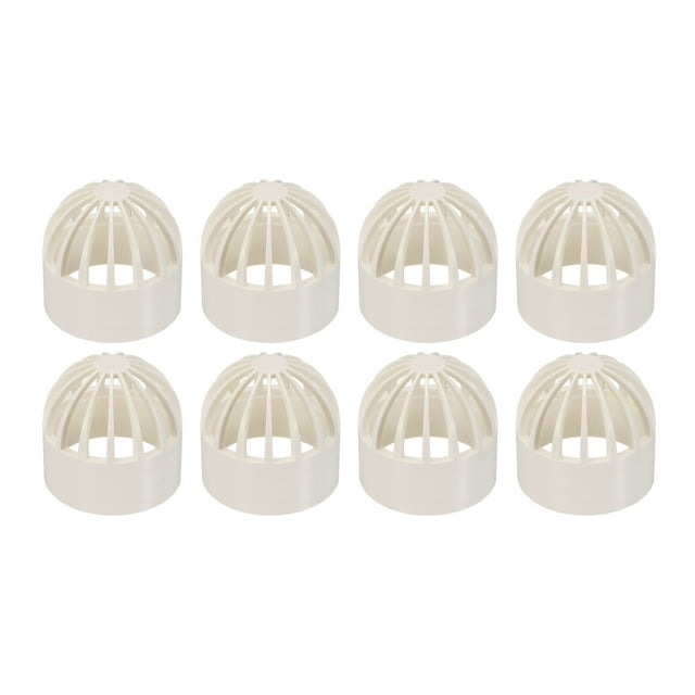 Uxcell 2 Inch (50mm) Fish Cover Permeable Cap, 8Pcs Aquarium Guard, White
