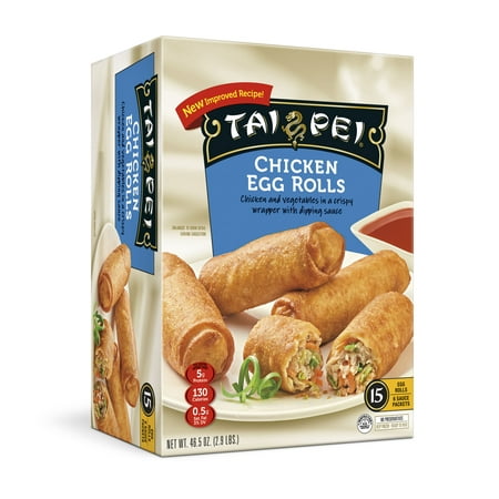 Tai Pei Chicken Egg Rolls, Frozen Asian Appetizers, 46.5 oz