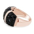 thumbnail image 4 of 2.39 CT Round Cut Black Spinel Dome Band Engagement Ring In 14K Rose Gold Plated 925 Sterling Silver (Color: Black, Clarity: VVS1-VVS2, 2.39 Cttw) -4, 4 of 7