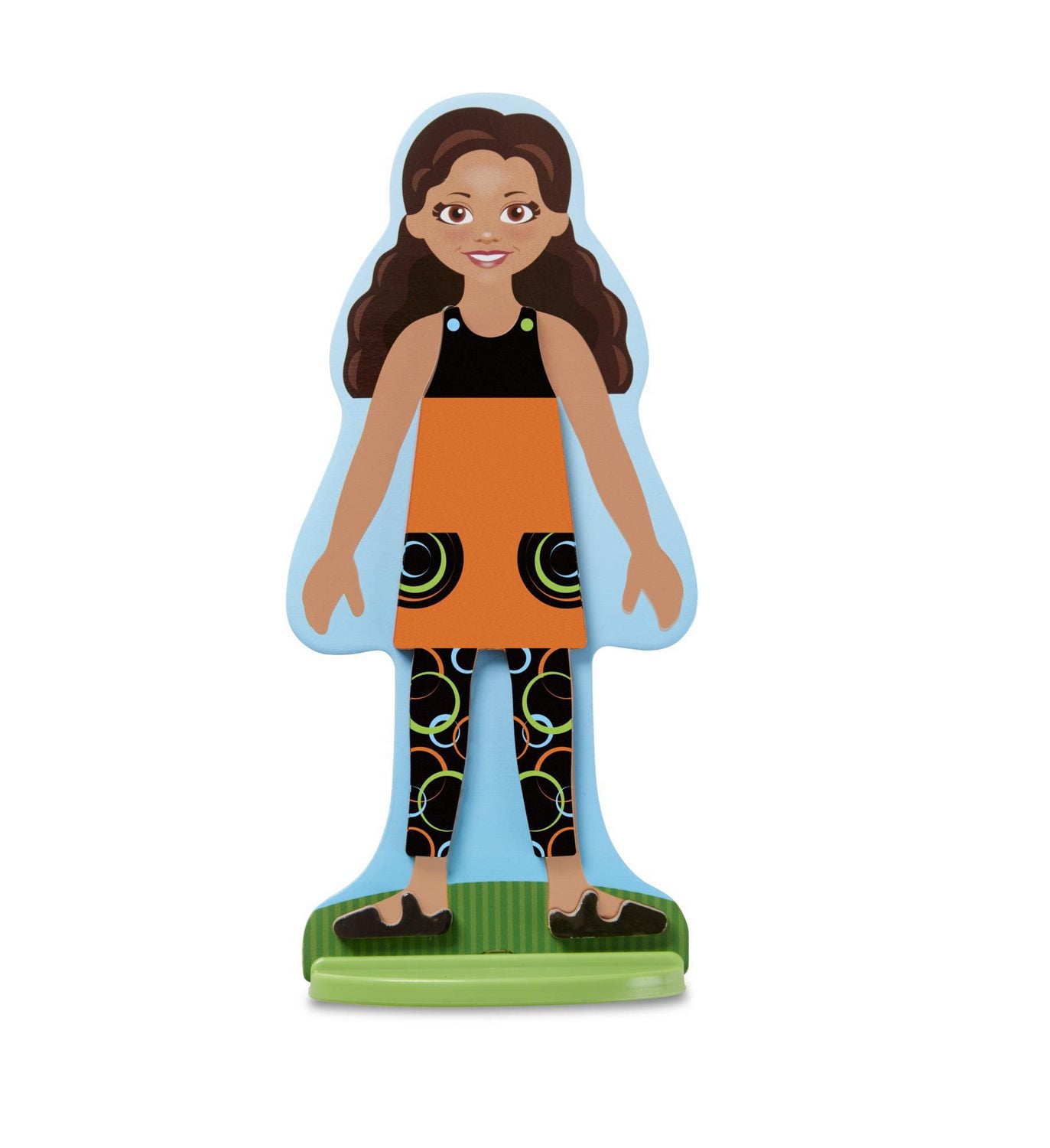 Melissa & Doug Fashion Friends Magnetic Dress-Up Wooden Dolls Pretend Play Set (2 Dolls, 2 Stands, 42 Wooden Magnets)