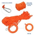 thumbnail image 4 of 30m/98.4ft Normal Polypropylene Floating Rescue Rope - 8mm Diameter, 700g/1.54lb with Ring and Hook for Water Rescue, 4 of 6