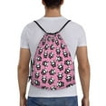 thumbnail image 2 of Kdxio Cute Panda Print Drawstring Backpack Bag,Waterproof Draw String Back Sack, Gym Drawstring Bags Swim Bag For Unisex, 2 of 9