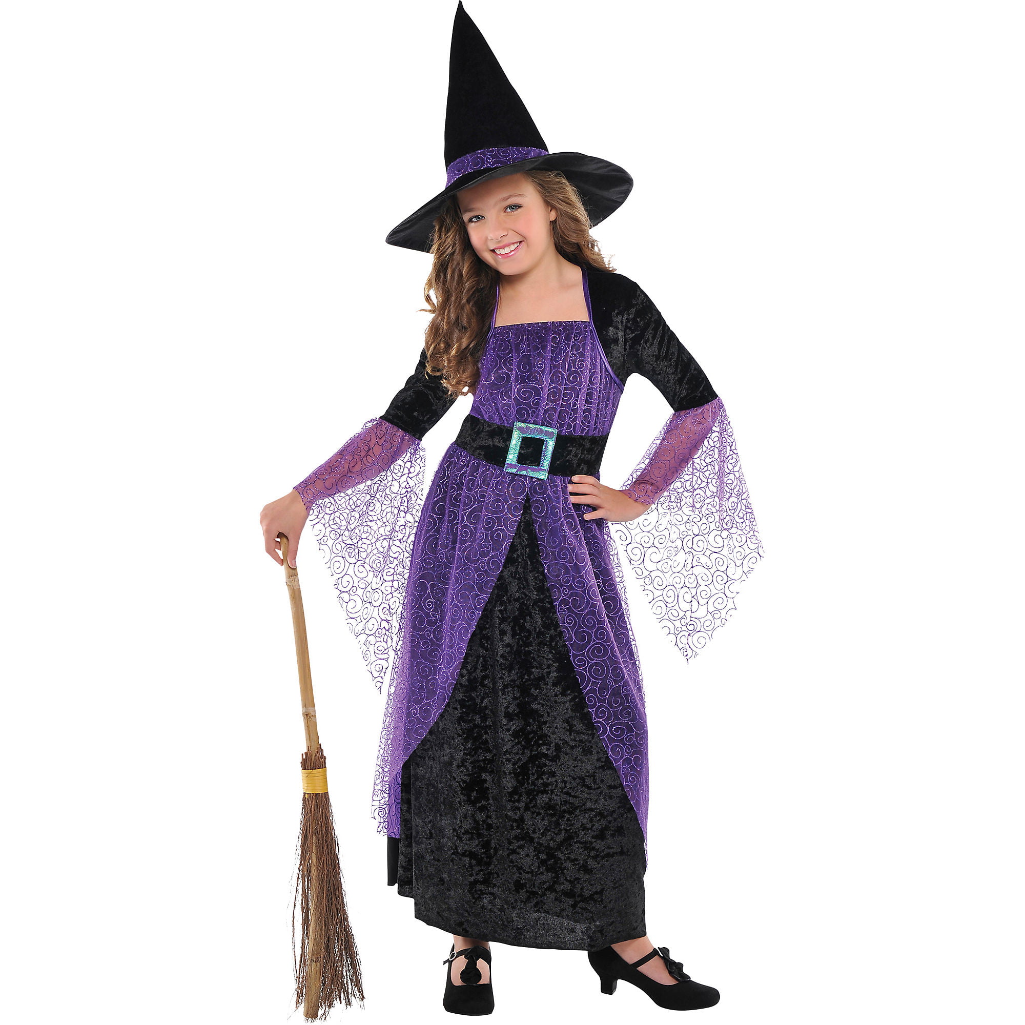 Dog Purple Witch Dress W/ Spider XS & M Extra Small  Medium Halloween Costume