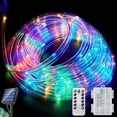 thumbnail image 4 of Cadena de luces LED solares con batería USB para exteriores, impermeables, para jardín, Navidad, patio, iluminación decorativa, 4 of 5