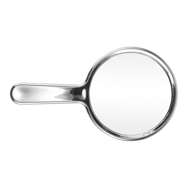 1 Pc Espejo Cosmético Redondo con Patrón de Diamante para Mujeres para Viajes de Negocios Vacaciones Espejo de Aluminio ABS Tono Plateado M
