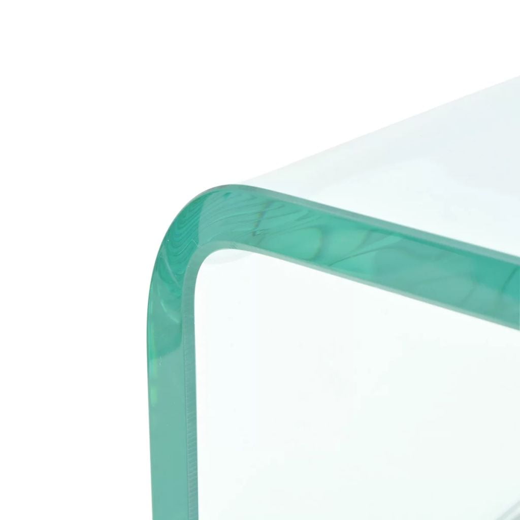 Kepooman Modern Rectangle Clear Glass Stand & Riser Laptop Stand for Bedroom, 15.7" x 9.8" x 4.3", Transparent Kepooman Modern Rectangle Clear Glass Stand & Riser Laptop Stand for Bedroom, 15.7" x 9.8" x 4.3", Transparent
