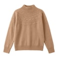 thumbnail image 5 of FAHUOMU Mock Neck Tops For Women Long Sleeve Lightweight Striped Knit Sweater Casual Pullover Fall Clothes, 5 of 8