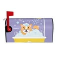 thumbnail image 2 of Fotbe Corgi Washing in Bathtub Mailbox Covers Post Letter Box Cover Garden Decor Standard Size-25.5x21 in, 2 of 9